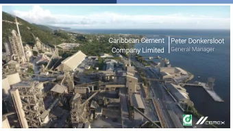 Caribbean  n Cement  Pete  ter Donke  kersloo  rsloot  General Manager  Co  Comp  mpan  any Limi