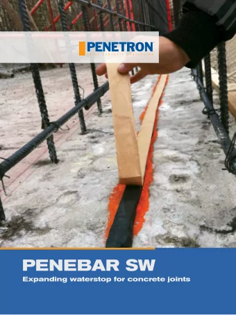 PENEBAR SW  Expanding waterstop for concrete joints  Renovation without interruption:  Hydro