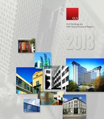 CLS Holdings plc  Half-Yearly Financial Report  CONTENTS  &gt;  Business Review  2 How We Operate