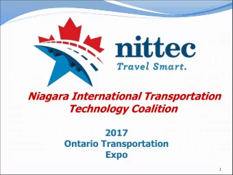 Niagara International Transportation  Technology Coalition  2017  Ontario Transportation  Expo  1