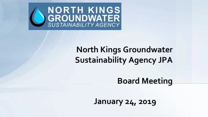 sustainability agency jpa board meeting