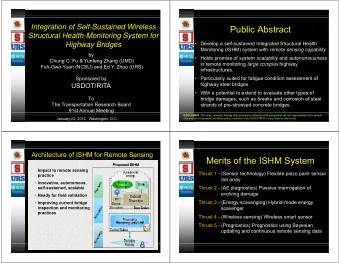 Public Abstract  Structural Health-Monitoring System for   Develop a self-sustained Integrated