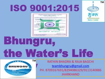 Bhun  Bhungru,  ,  the Waters Life  Str  Straw  aw  TM  RATHIN BHADRA &amp; RAJA BAGCHI