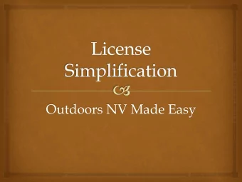 Outdoors NV Made Easy  First question    Why?  Customer Service    Deliver value