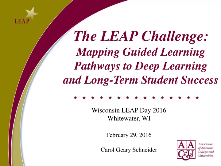 the leap challenge