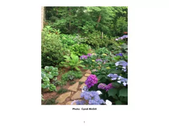 1  Made In The Shade Dunwoody Community Garden Workshop  August 10, 2019  Cyndi McGill  DeKalb