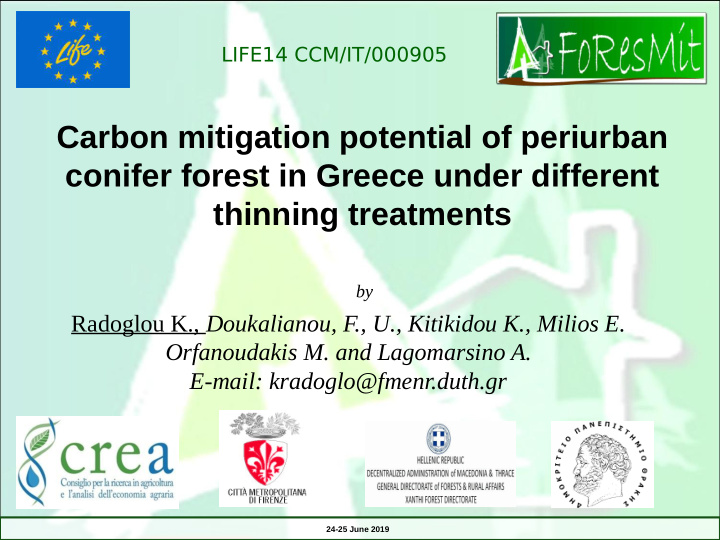 carbon mitigation potential of periurban conifer forest