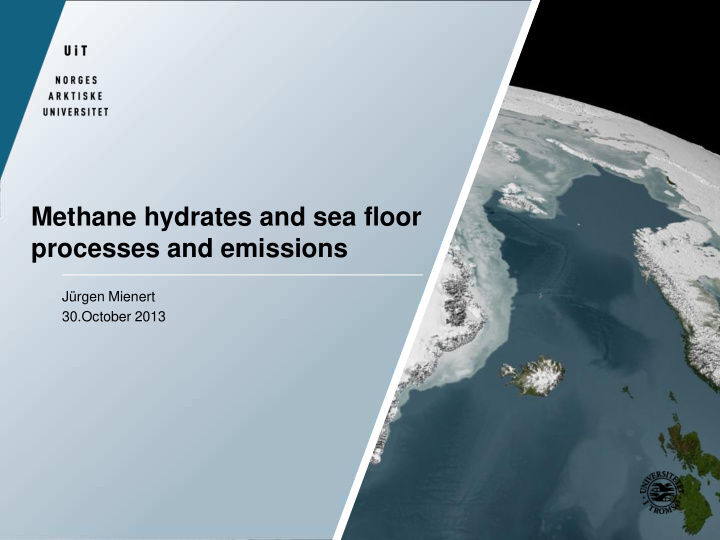 methane hydrates and sea floor