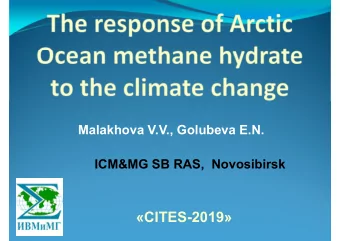 CITES-2019  Methane Hydrate  A gas hydrate is a crystalline solid.  This it is similar to