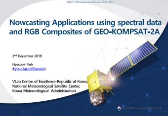 AOMSUC-10 Training events, Melbourne, 2-3 Dec. 2019  1 / 84   Contents  How