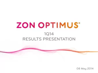 RESULTS PRESENTATION  08 May 2014  4Q13 RESULTS PRESENTATION  DISCLAIMER  This presentation