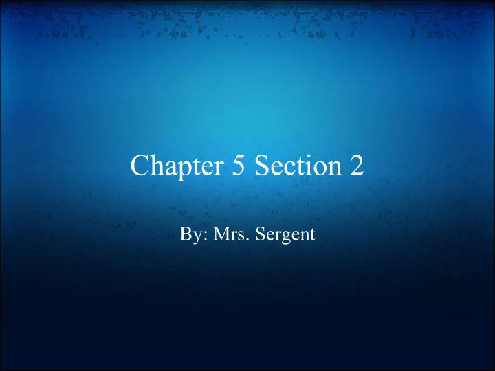 chapter 5 section 2