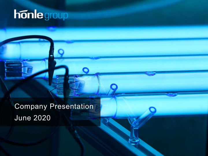company presentation june 2020 short portrait