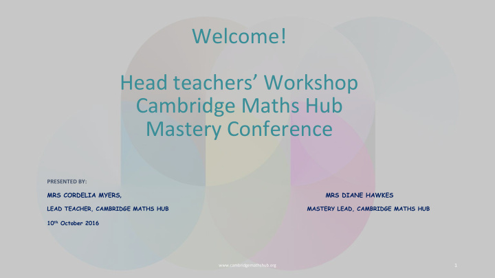 cambridge maths hub