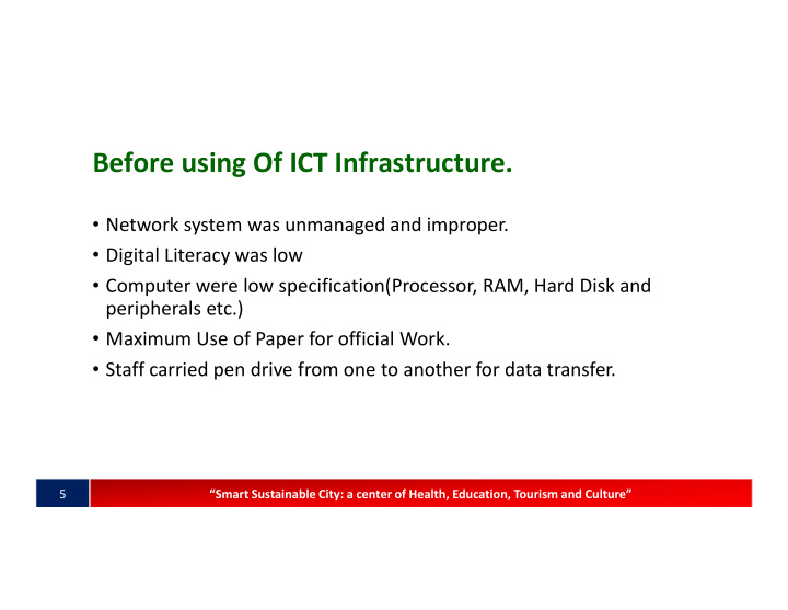 before using of ict infrastructure