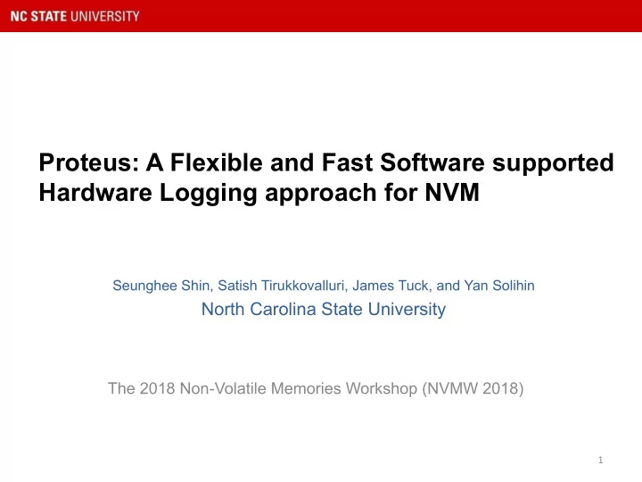 proteus a flexible and fast software supported hardware