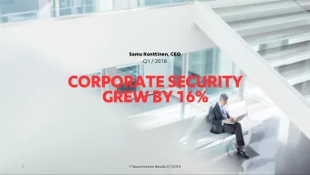 GREW BY 16%  1  F-Secure Interim Results Q1/2018  AGENDA  Restatements  Key takeaways from Q1  Key