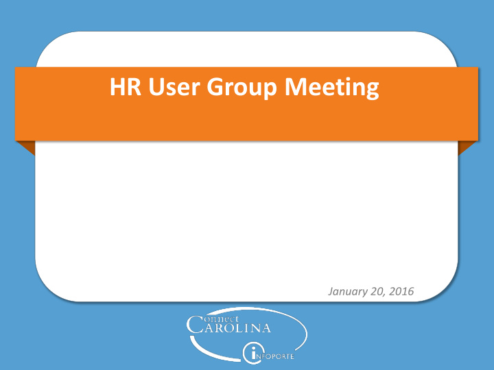 hr user group meeting