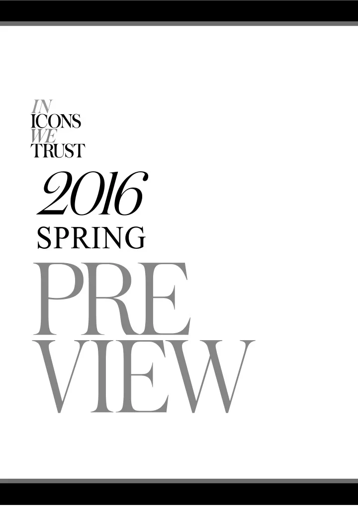 spring about iiwt editorial content