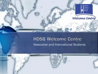 Newcomer and International Students  Link to video