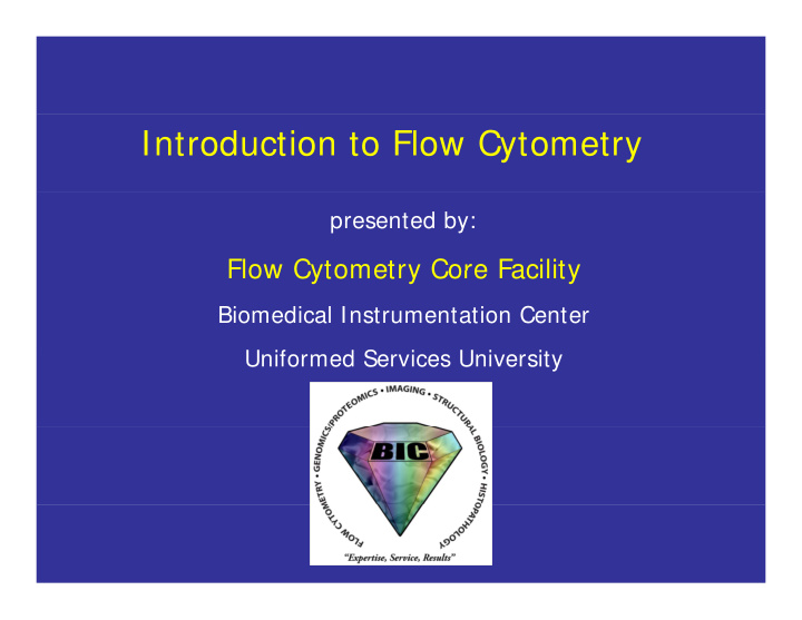 introduction to flow cytometry