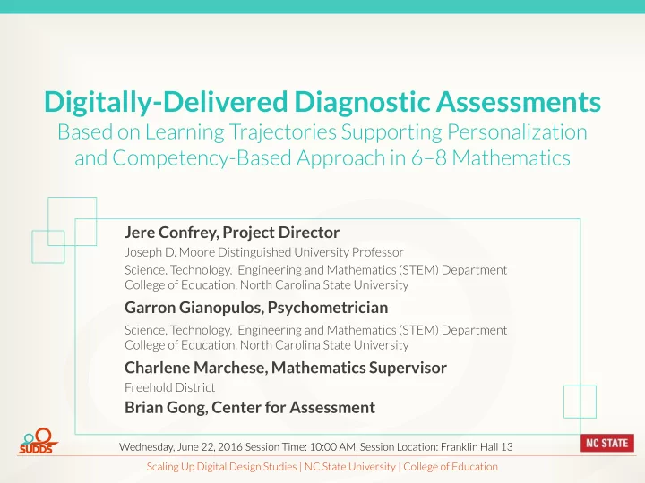 digitally delivered diagnostic assessments