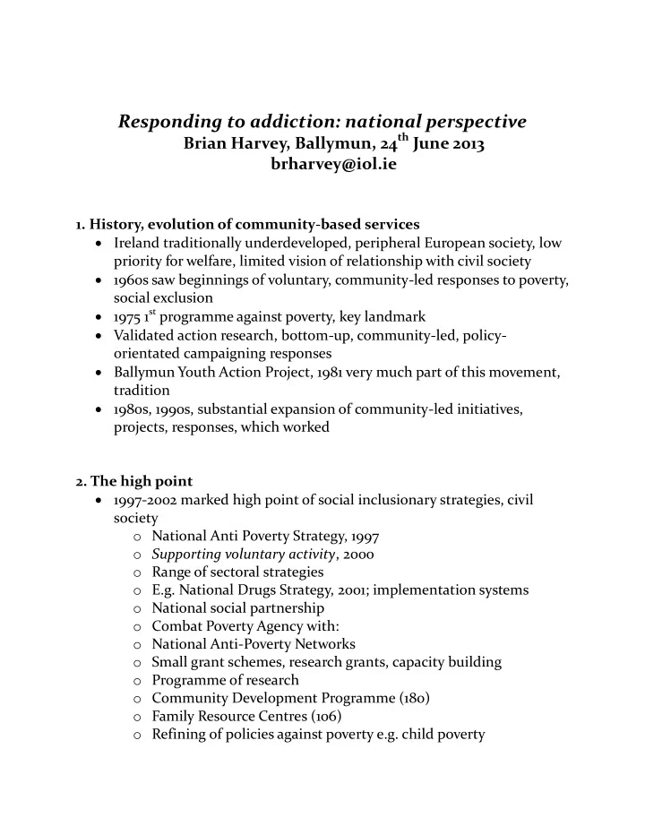 1 history evolution of community based services ireland