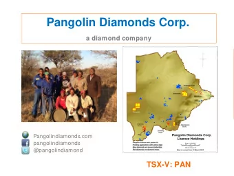 Pangolin Diamonds Corp.  a diamond company  Pangolindiamonds.com  pangolindiamonds