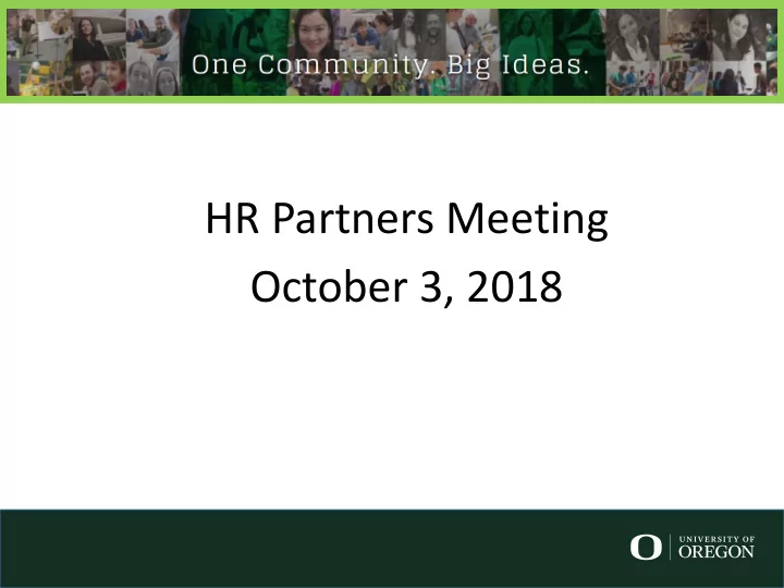 hr partners meeting october 3 2018