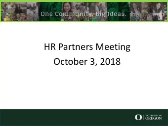HR Partners Meeting  October 3, 2018  1  Title VII &amp; IX and ADASupvr. Essentials