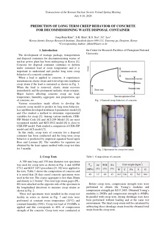 PREDICTION OF LONG TERM CREEP BEHAVIOR OF CONCRETE  FOR DECOMMISSIONING WASTE DISPOSAL CONTAINER