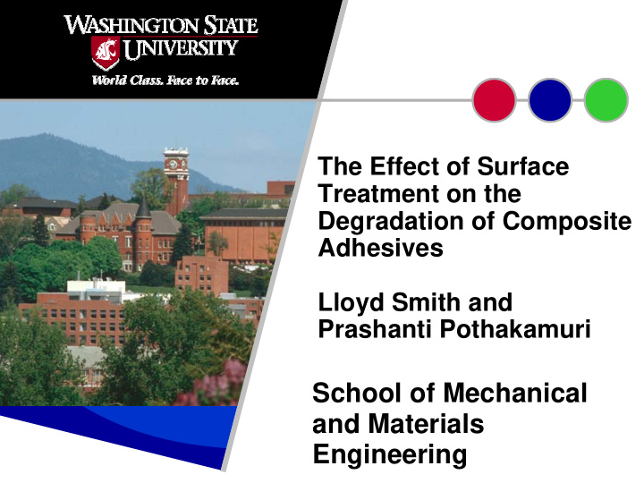 school of mechanical and materials engineering project