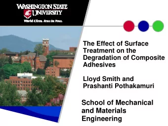 School of Mechanical  and Materials  Engineering  Project Motivation  Higher efficiencies in