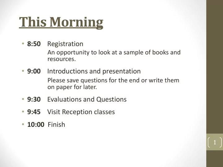 this morning