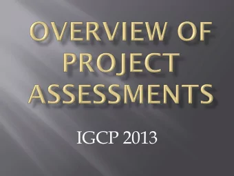 IGCP 2013  Earth Resources: Robert Moritz  Global Change: Guy Narbonne  Geohazards: