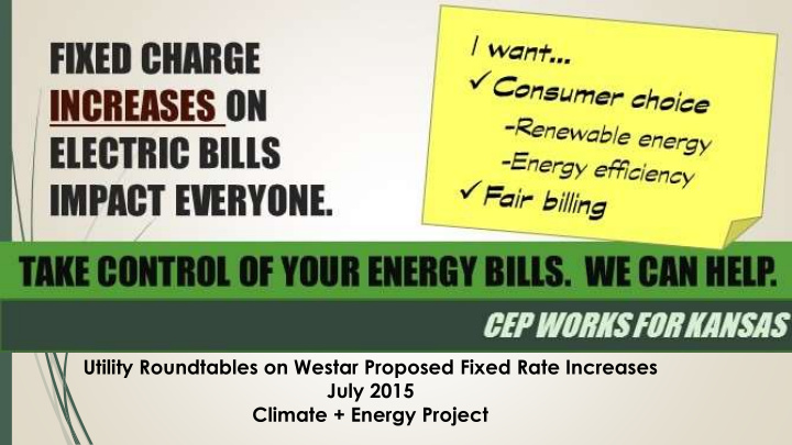 utility roundtables on westar proposed fixed rate