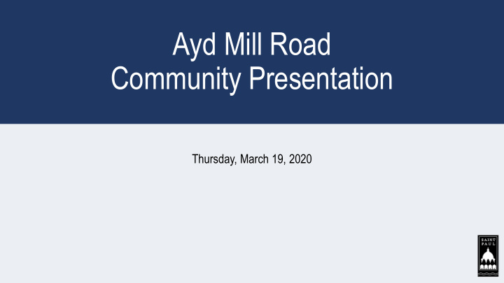 community presentation