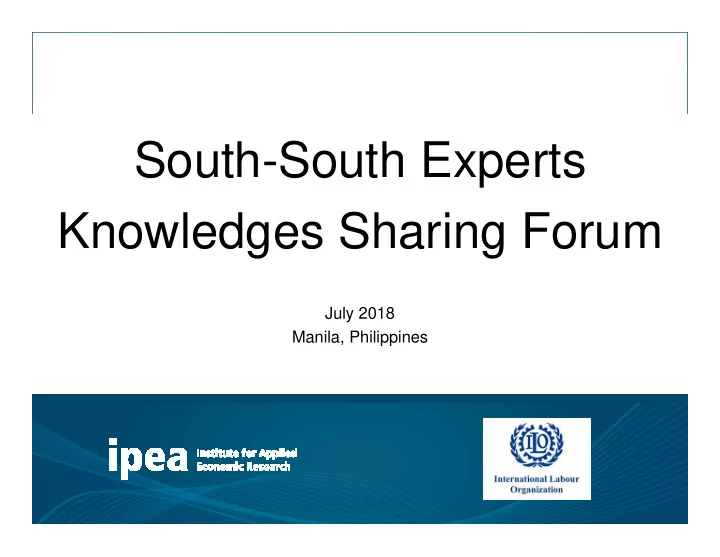 south south experts knowledges sharing forum