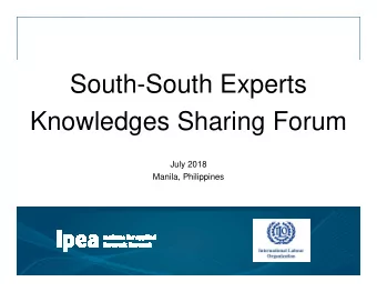 South-South Experts  Knowledges Sharing Forum  July 2018  Manila, Philippines  MSE Simplified