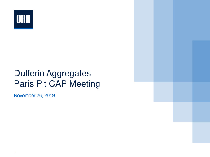 dufferin aggregates paris pit cap meeting