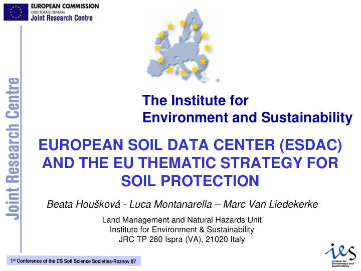european soil data center esdac and the eu thematic
