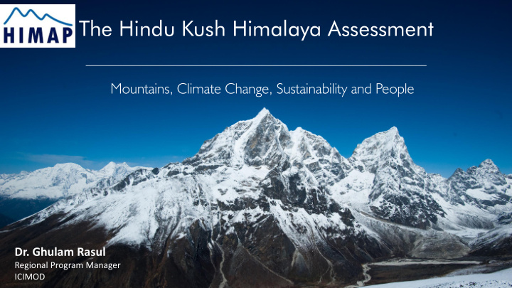 the hindu kush himalaya assessment