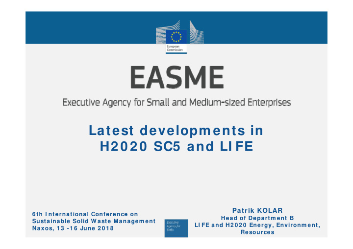latest developm ents in h2 0 2 0 sc5 and li fe
