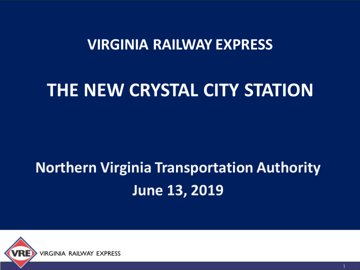 the new crystal city station