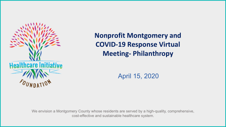 nonprofit montgomery and covid 19 response virtual