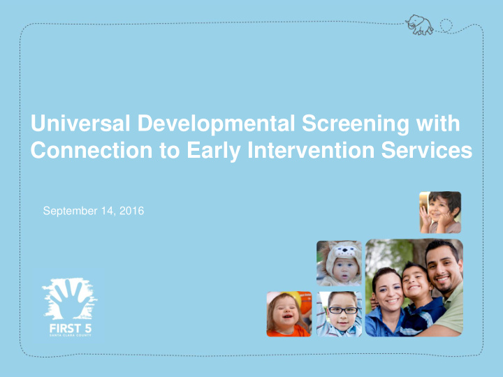 universal developmental screening with connection to