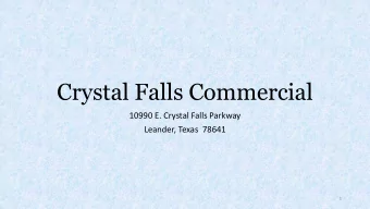 Crystal Falls Commercial  10990 E. Crystal Falls Parkway  Leander, Texas  78641  1  SITE