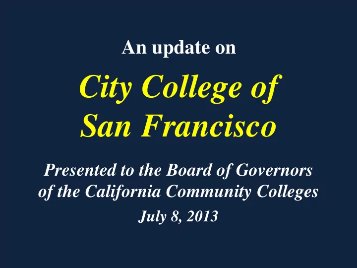 city college of san francisco