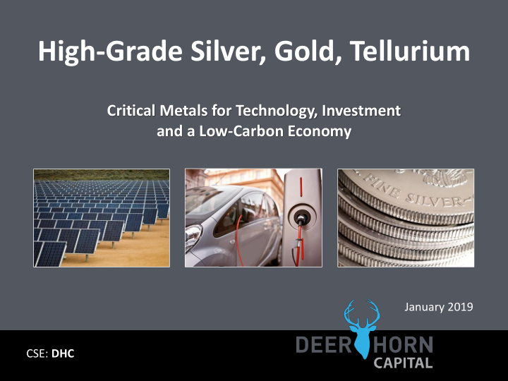 high grade silver gold tellurium