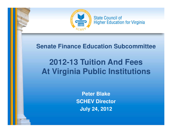 2012 13 tuition and fees at virginia public institutions